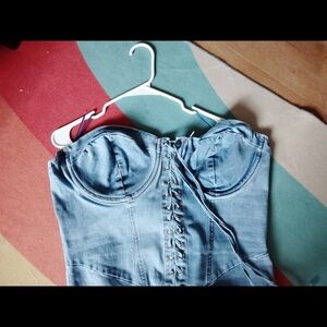 Source Unknown Blue Denim Jumpsuit